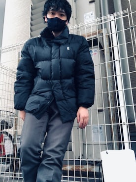 「EDITION（エディション）のアイテム（ダウンジャケット/コート）」を使った、所 渉さん（メンズ・171cm）の冬コーディネート