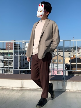 「FREAK'S STORE（フリークスストア）のアイテム（テーラードジャケット）」を使った、shunさん（メンズ・180cm）の秋コーディネート