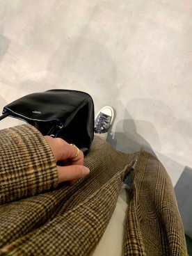 「moussy」｜「アイテム（チェスターコート）」を使った、n.さん（レディース・160cm）の冬コーディネート