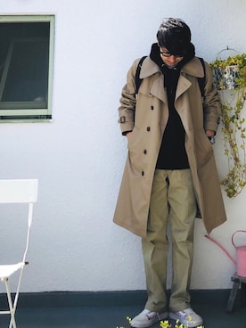 「アイテム（トレンチコート）」を使った、nagi2さん（メンズ・176cm・40代）の春コーディネート
