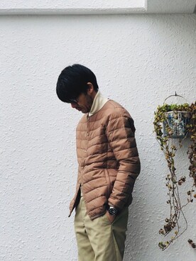 「no brand（ノーブランド）のアイテム（ダウンジャケット/コート）」を使った、nagi2さん（メンズ・176cm）の冬コーディネート