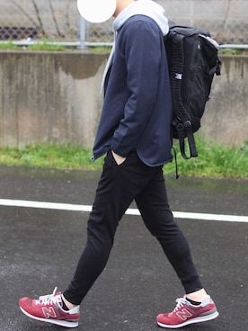 「EMMA CLOTHES（エマクローズ）のアイテム（ノーカラージャケット）」を使った、しんごさん（メンズ・175cm）の春コーディネート