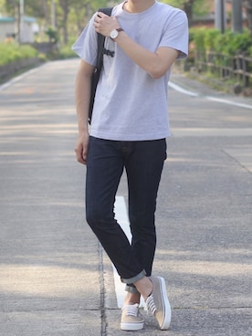 「URBAN RESEARCH Sonny Label（アーバンリサーチサニーレーベル）のアイテム（スニーカー）」を使った、しんごさん（メンズ・175cm）の夏コーディネート