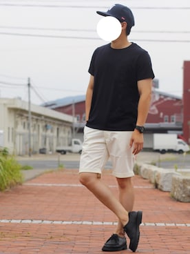 「NANO universe（ナノユニバース）のアイテム（キャップ）」を使った、しんごさん（メンズ・175cm）の夏コーディネート