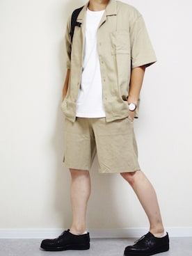 「PADRONE（パドローネ）のアイテム（その他シューズ）」を使った、しんごさん（メンズ・175cm）の夏コーディネート