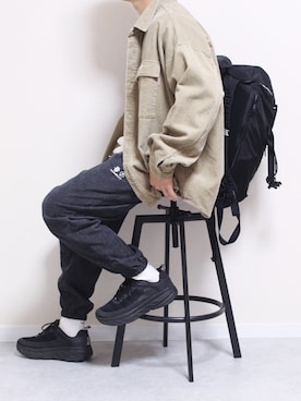 「HOOK（フック）のアイテム（パンツ）」を使った、しんごさん（メンズ・175cm）の秋コーディネート