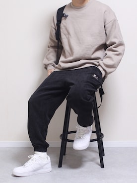 「HOOK（フック）のアイテム（パンツ）」を使った、しんごさん（メンズ・175cm）の冬コーディネート