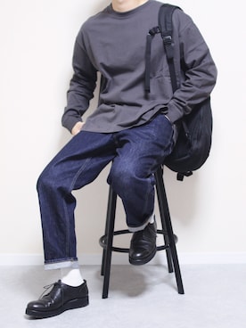 「PADRONE（パドローネ）のアイテム（その他シューズ）」を使った、しんごさん（メンズ・175cm）の冬コーディネート