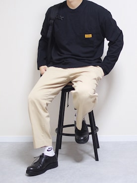 「PADRONE（パドローネ）のアイテム（その他シューズ）」を使った、しんごさん（メンズ・175cm）の冬コーディネート