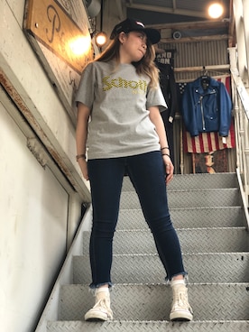 「schott(ショット)のアイテム(キャップ)」を使った、Natsuki.Cさん(レディース・165cm)の春コーディネート