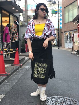 「schott（ショット）のSchott/ショット/LENOX/サングラス　日本製（サングラス）」を使った、Natsuki.Cさん（レディース・165cm）の春コーディネート