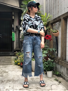 「schott（ショット）のアイテム（シューズ）」を使った、Natsuki.Cさん（レディース・165cm）の春コーディネート