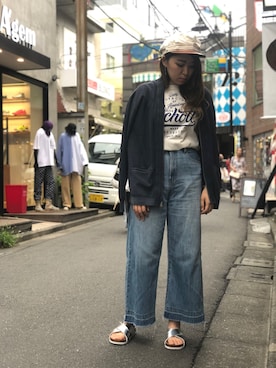 「夏のワントーンコーデ」｜Natsuki.Cさん（レディース・165cm）の夏コーディネート