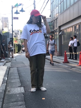 「schott(ショット)のアイテム(キャップ)」を使った、Natsuki.Cさん(レディース・165cm)の夏コーディネート