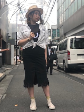 「Schott(ショット)のアイテム(帽子)」を使った、Natsuki.Cさん(レディース・165cm)の春コーディネート
