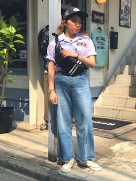 「schott（ショット）のアイテム（バッグ）」を使った、Natsuki.Cさん（レディース・165cm）の春コーディネート