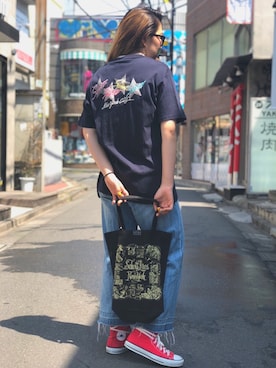 「schott（ショット）のアイテム（バッグ）」を使った、Natsuki.Cさん（レディース・165cm）の春コーディネート