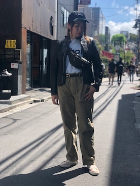 「schott（ショット）のアイテム（帽子）」を使った、Natsuki.Cさん（レディース・165cm）の秋コーディネート