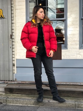 「アイラブCONVERSE」｜「アイテム（ダウンジャケット/コート）」を使った、Natsuki.Cさん（レディース・165cm）の秋コーディネート