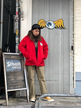 Schott ショット Coach Jacket Schott Bros Inc コーチジャケット ショットブロスを使ったレディース人気ファッション コーディネート Wear