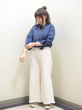 「Moname（モナーム）のアイテム（トップス）」を使った、Natsuki.Cさん（レディース・165cm）の春コーディネート
