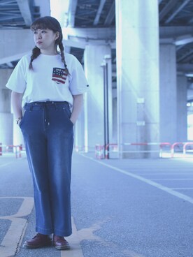 「Moname（モナーム）のアイテム」を使った、Natsuki.Cさん（レディース・165cm）の春コーディネート