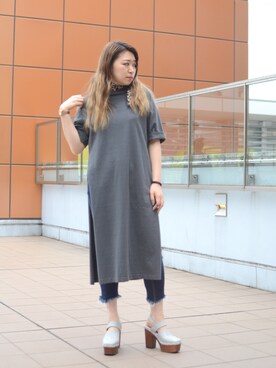 「SCHOTT」｜「アイテム（ワンピース/ドレス）」を使った、Natsuki.Cさん（レディース・165cm）の春コーディネート