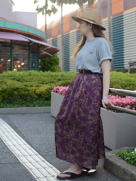 「SCHOTT」｜「アイテム（ワンピース/ドレス）」を使った、Natsuki.Cさん（レディース・165cm）の夏コーディネート