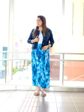 「Moname（モナーム）のアイテム（ジャケット/アウター）」を使った、Natsuki.Cさん（レディース・165cm）の夏コーディネート