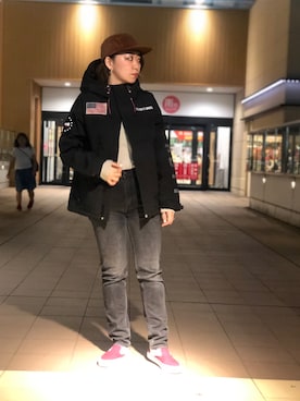 「schott（ショット）のアイテム（帽子）」を使った、Natsuki.Cさん（レディース・165cm）の秋コーディネート