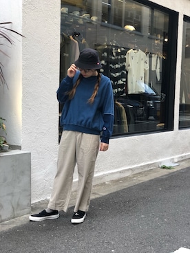 「schott（ショット）のアイテム（スラックス）」を使った、Natsuki.Cさん（レディース・165cm）の春コーディネート