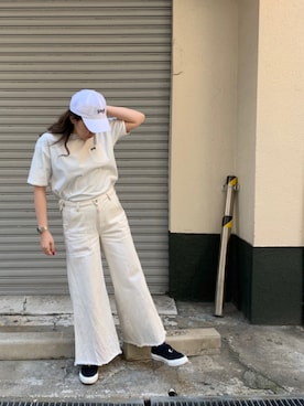 「schott(ショット)のアイテム(キャップ)」を使った、Natsuki.Cさん(レディース・165cm)の春コーディネート