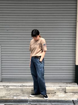 「Schott(ショット)のアイテム(パンツ)」を使った、Natsuki.Cさん(レディース・165cm)の夏コーディネート