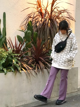 「schott（ショット）のアイテム（バッグ）」を使った、Natsuki.Cさん（レディース・165cm）の冬コーディネート