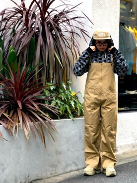 「SCHOTT」｜「アイテム（オールインワン・サロペット）」を使った、Natsuki.Cさん（レディース・165cm）の春コーディネート