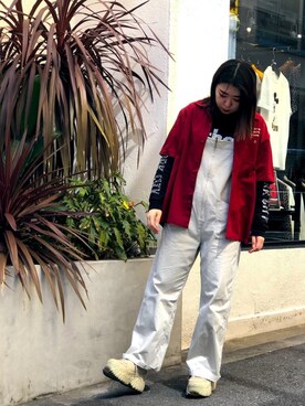 「SCHOTT」｜「アイテム（オールインワン・サロペット）」を使った、Natsuki.Cさん（レディース・165cm）の春コーディネート