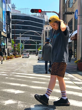 「schott（ショット）のアイテム（帽子）」を使った、Natsuki.Cさん（レディース・165cm）の春コーディネート