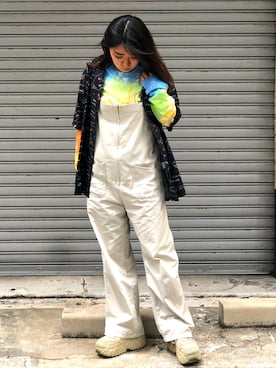 「schott（ショット）のアイテム（オールインワン・サロペット）」を使った、Natsuki.Cさん（レディース・165cm）の夏コーディネート