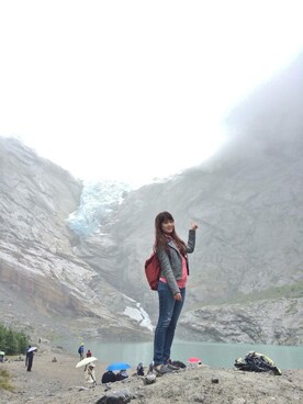 「salad（サラダ）のアイテム（ジャケット/アウター）」を使った、Shan さん（レディース・157cm）の夏コーディネート