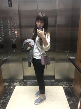 「salad（サラダ）のアイテム（ジャケット/アウター）」を使った、Shan さん（レディース・157cm）の春コーディネート