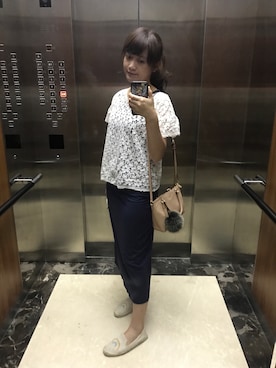 「SOLUDOS（ソルドス）のアイテム」を使った、Shan さん（レディース・157cm）の夏コーディネート