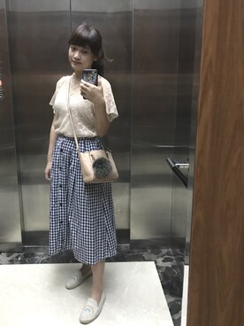 「SOLUDOS（ソルドス）のアイテム」を使った、Shan さん（レディース・157cm）の夏コーディネート