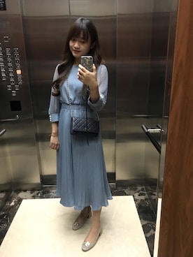 「TORY BURCH（トリーバーチ）のアイテム（パンプス）」を使った、Shan さん（レディース・157cm）の秋コーディネート