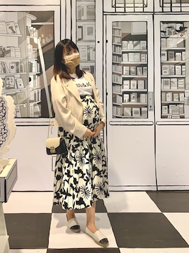 「MAJESTIC LEGON（マジェスティックレゴン）のアイテム（ライダースジャケット）」を使った、Shan さん（レディース・157cm）の春コーディネート