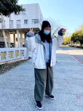 「NOAH（ノア）のアイテム（ニットキャップ/ビーニー）」を使った、Maiさん（レディース・168cm）の冬コーディネート