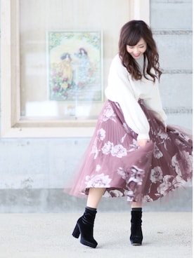 honokaさん（レディース・155cm）の冬コーディネート