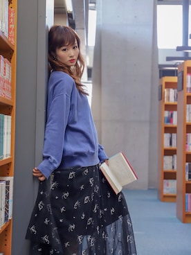 「snidel」｜「アイテム（スウェット）」を使った、honokaさん（レディース・155cm）の秋コーディネート