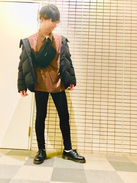 「2018マイベストコーデ」｜「アイテム（ダウンジャケット/コート）」を使った、KAITOさん（メンズ・177cm）の冬コーディネート