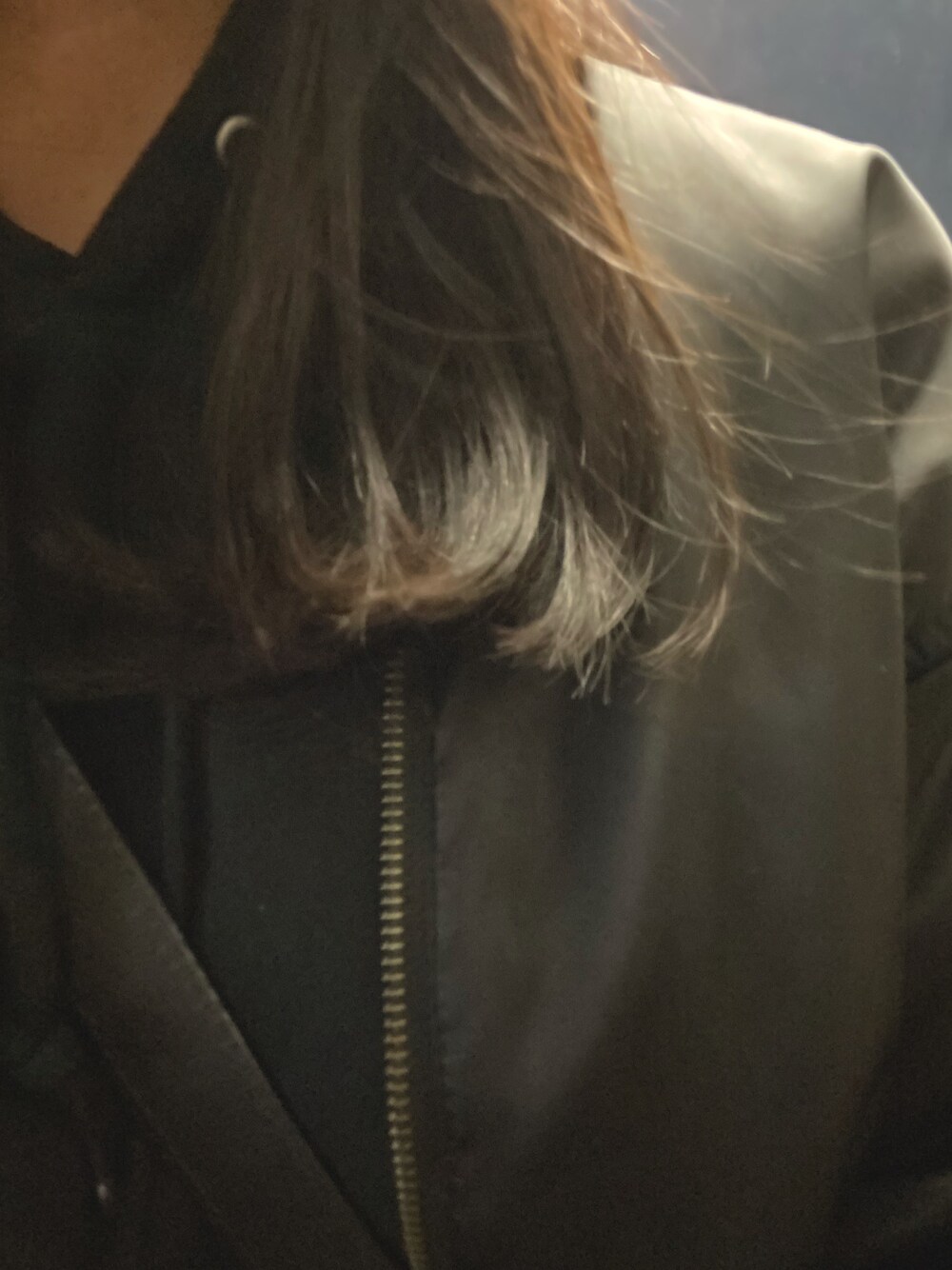 「ootd、散髪」｜「niko and...のアイテム（MA-1、ブラック系）」を使った、K.Lさん（レディース・162cm）の冬コーディネートの1枚目の写真