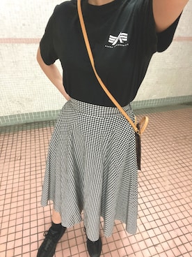 「Alpha Industries（アルファインダストリーズ）のアイテム（トップス）」を使った、K.Lさん（レディース・162cm）の春コーディネート